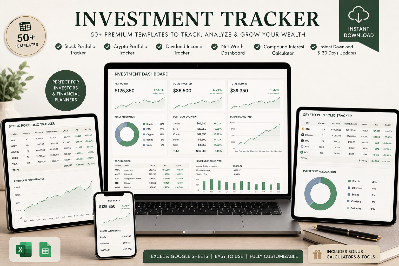 Investment Tracker Bundle | 1 Month Access